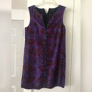 J Crew V neck sheath tropical dress